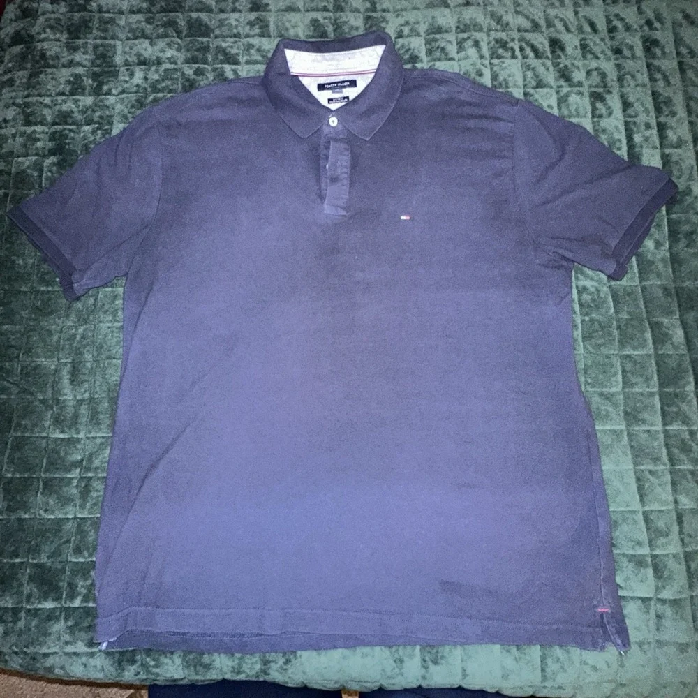 Tommy Hilfiger Mens Polo Shirt Double Extra Large (2XL) Navy Classic Prep